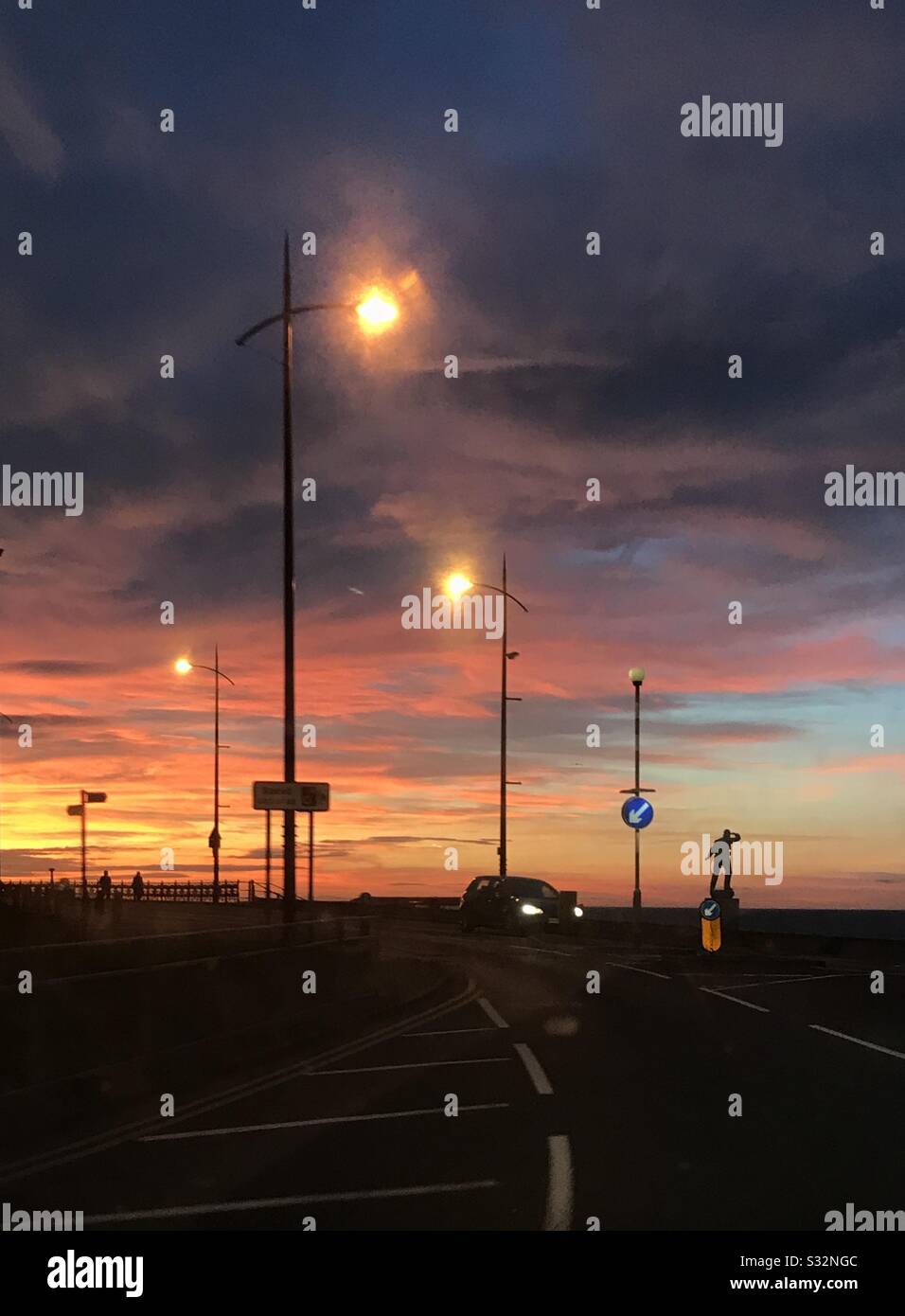 Tramonto a Margate. Foto Stock