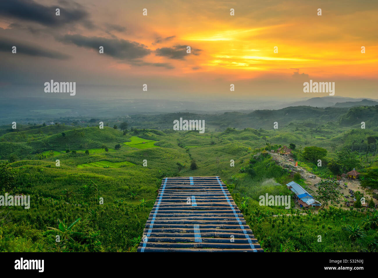 Senja diujung jalan Foto Stock
