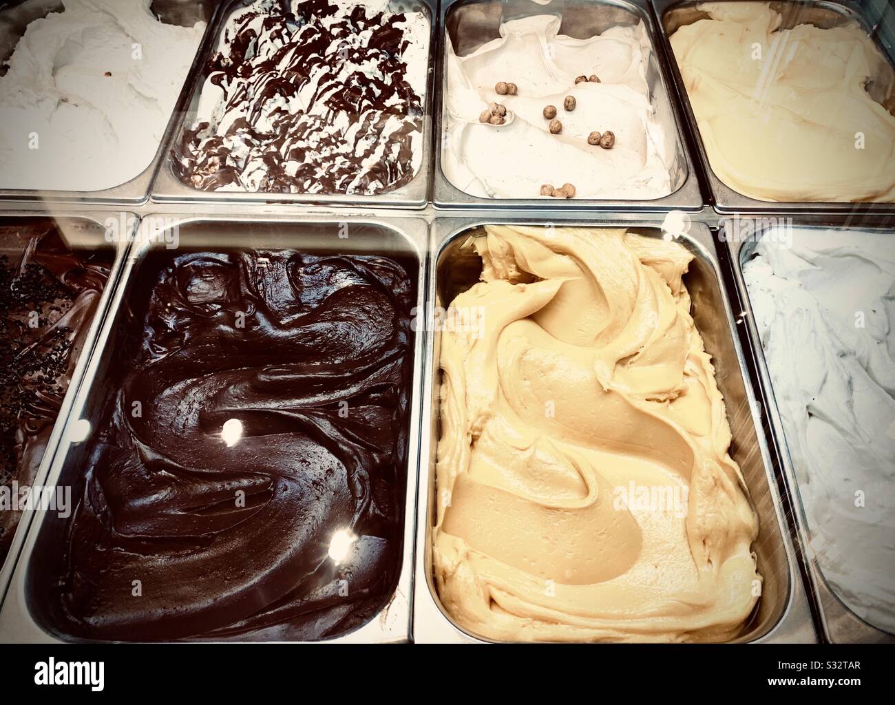 Delizioso gelato italiano Foto Stock