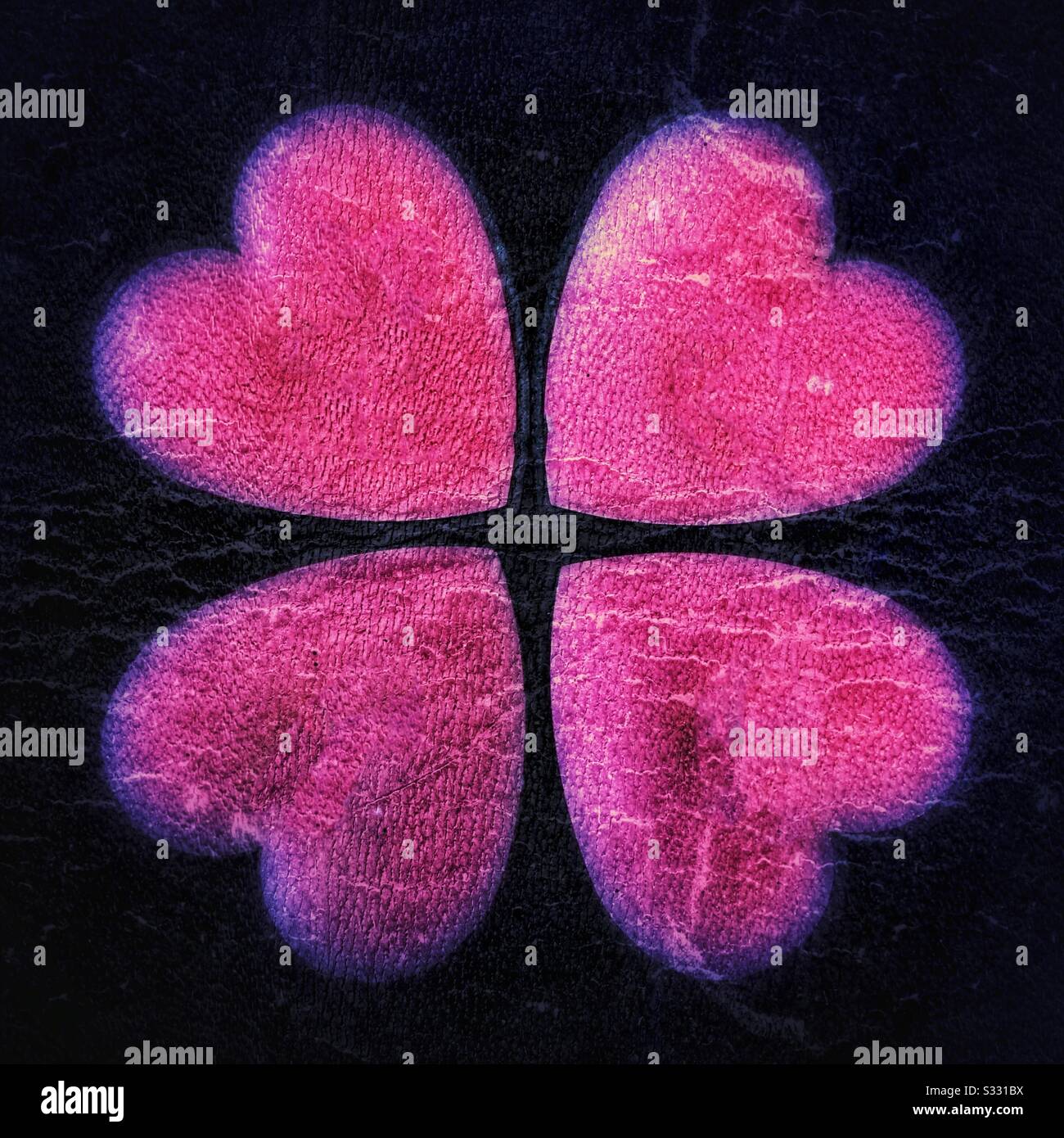 Forme di cuore rosa. Foto Stock