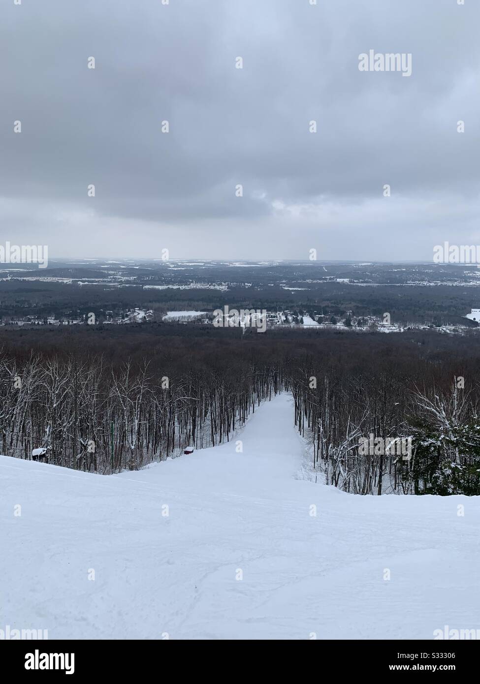 Giornata invernale in Wisconsin Foto Stock