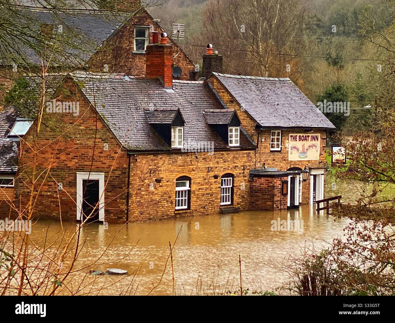 Shropshire Inondazione Foto Stock