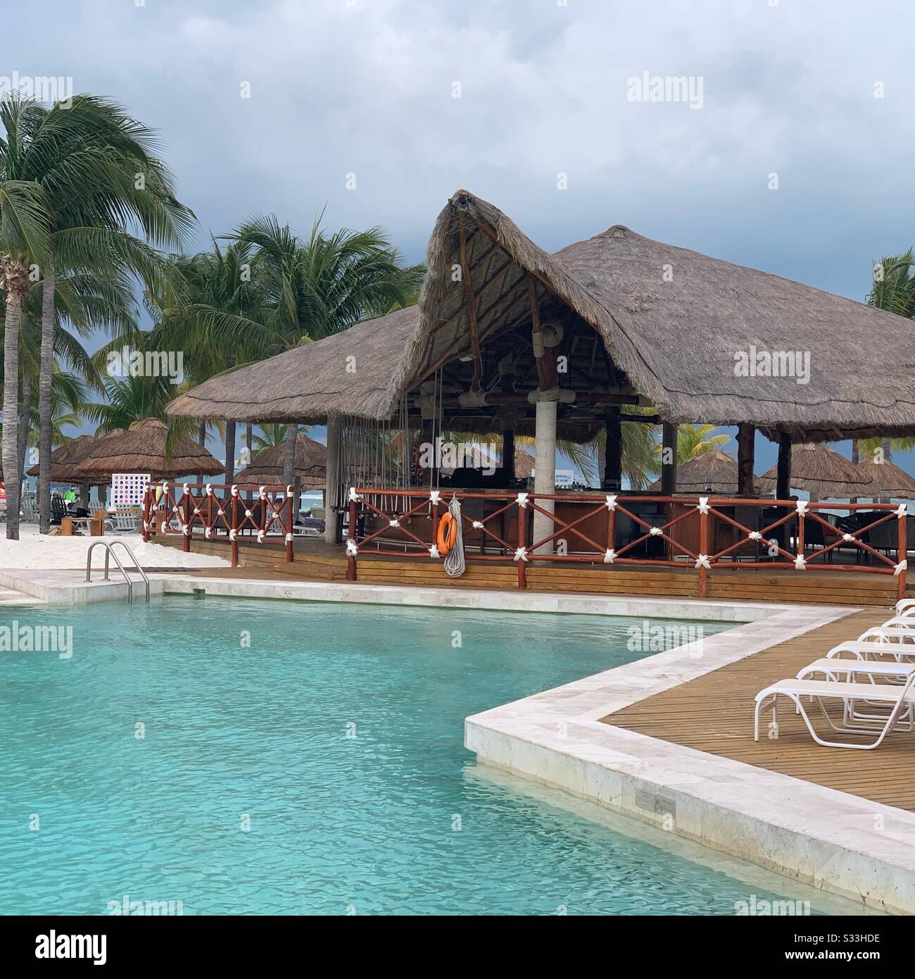 Piscina, Presidente Intercontinental Cancun Resort, Cancun, Quintana Roo, Penisola Dello Yucatan, Messico Foto Stock