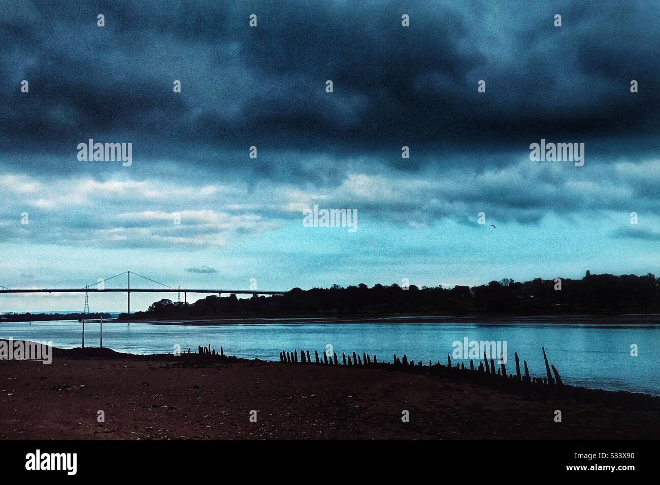 Ponte Erskine Da Bowling Harbor, Scozzese. Foto Stock