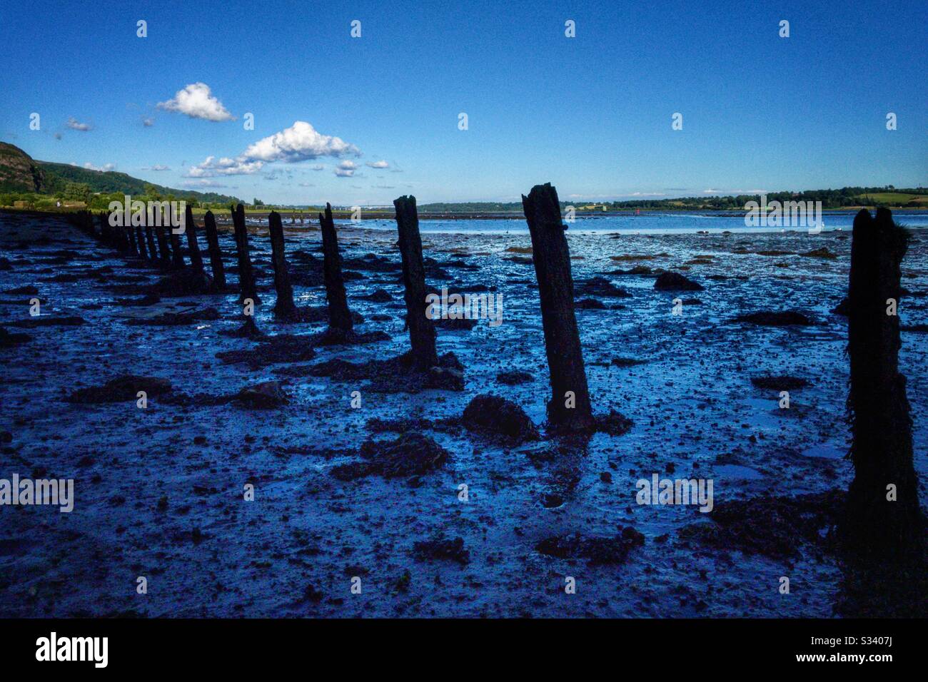 Fiume Clyde A Dumbarton, Scozia. Foto Stock