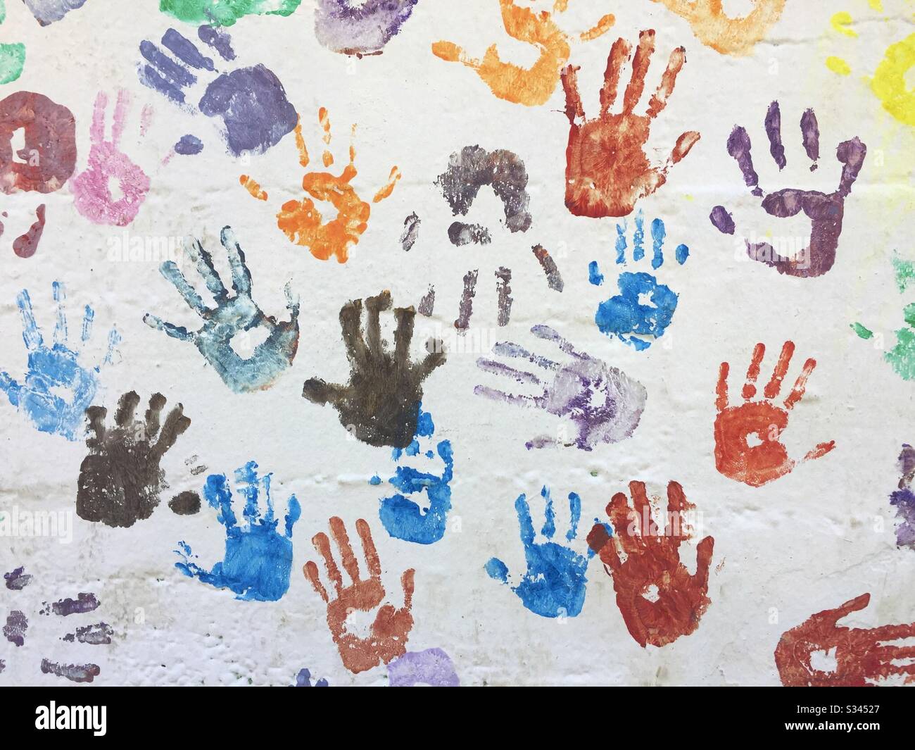 Impronte Di Baby Disordinato Foto Stock