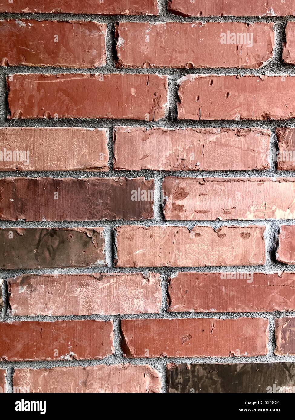 Muro di mattoni - Immagine stock catturata con smartphone