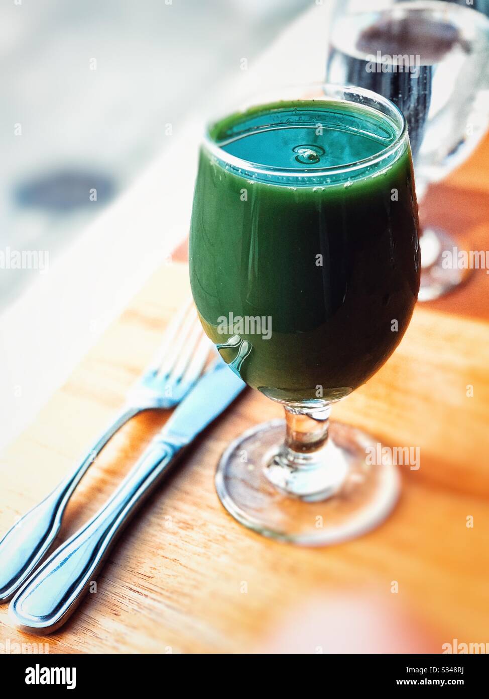 Succo verde per la salute Foto Stock