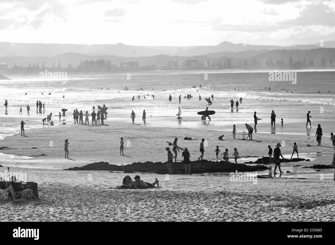 Spiaggia di Coolangatta Foto Stock