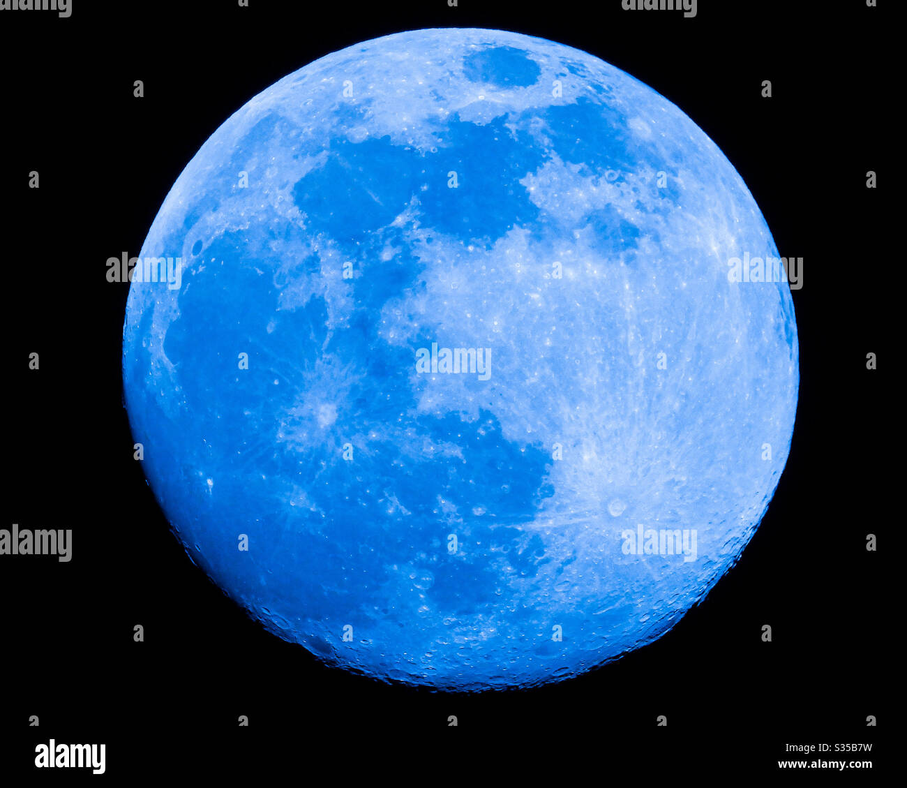 Blue moon Foto Stock