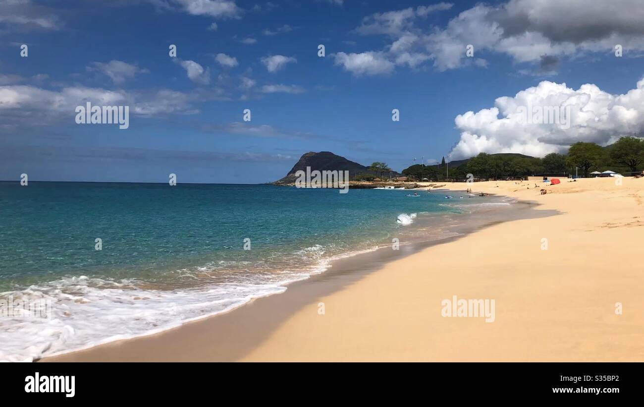 Hawaii nanakuri spiaggia , oceano , riva, sole giorno spiaggia , Foto Stock