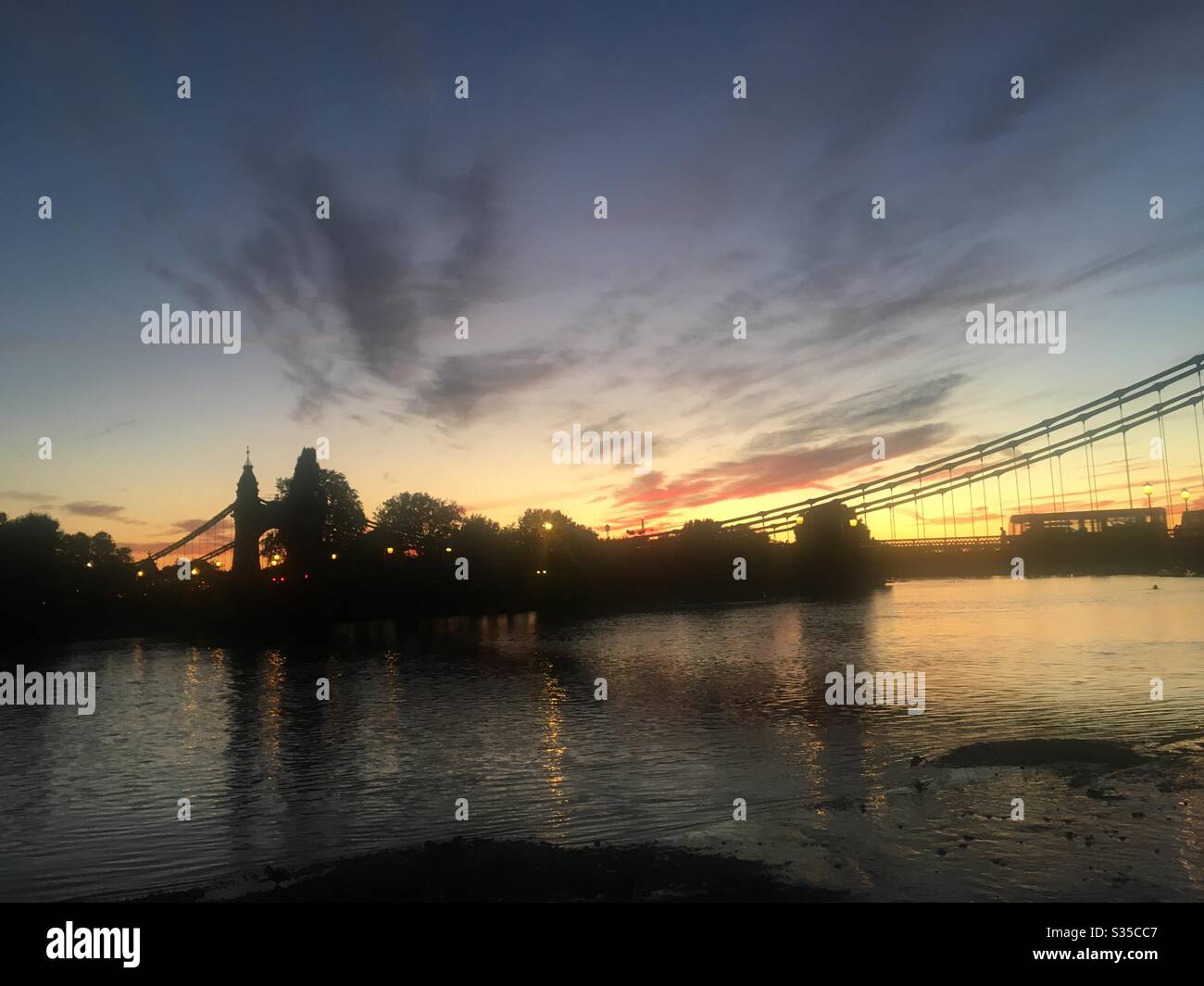 Hammersmith Bridge Foto Stock