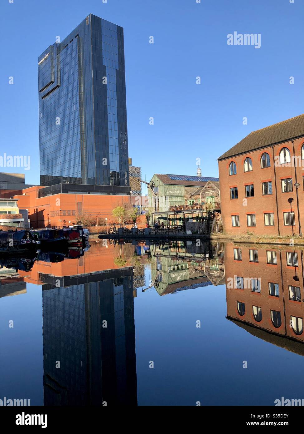 Worcester e Birmingham canal Foto Stock