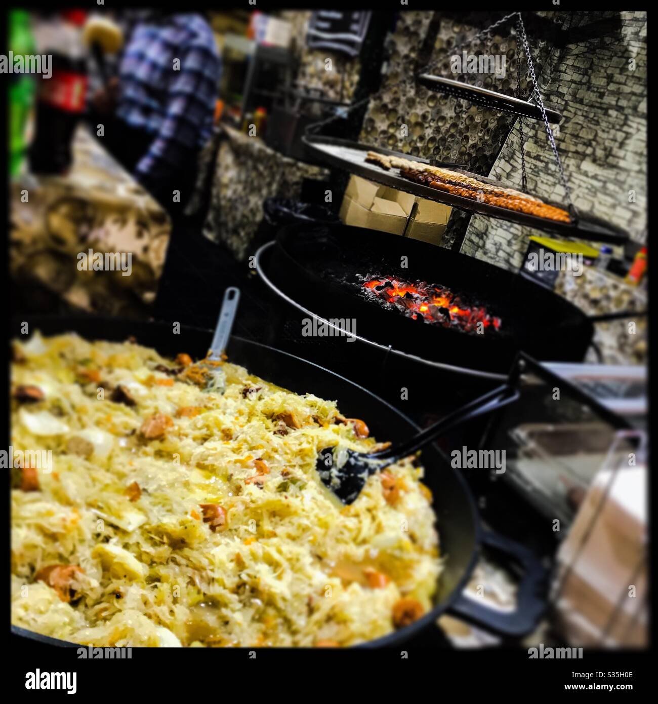 Cibo di strada - Immagine stock catturata con smartphone