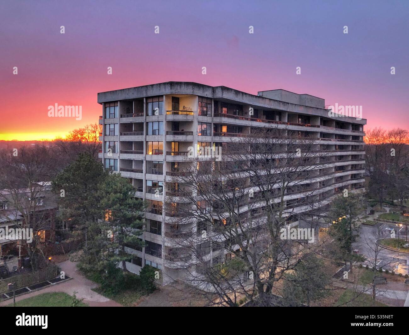 Bellissimo tramonto a Toronto. Foto Stock