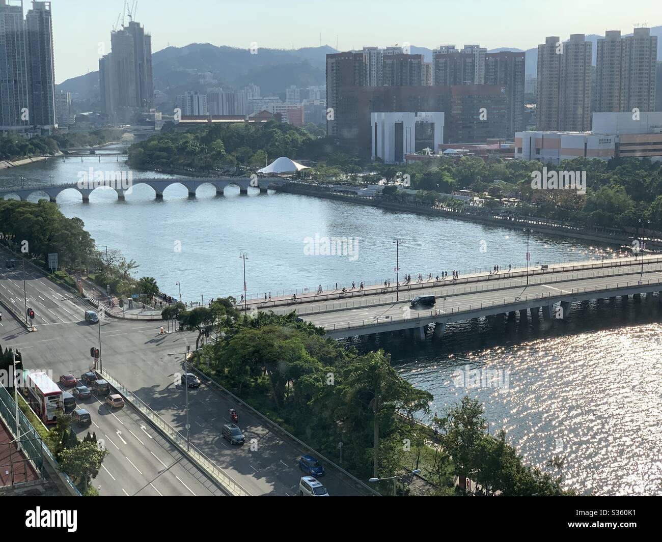 Shing Mun River, Shatin, Hong Kong Foto Stock