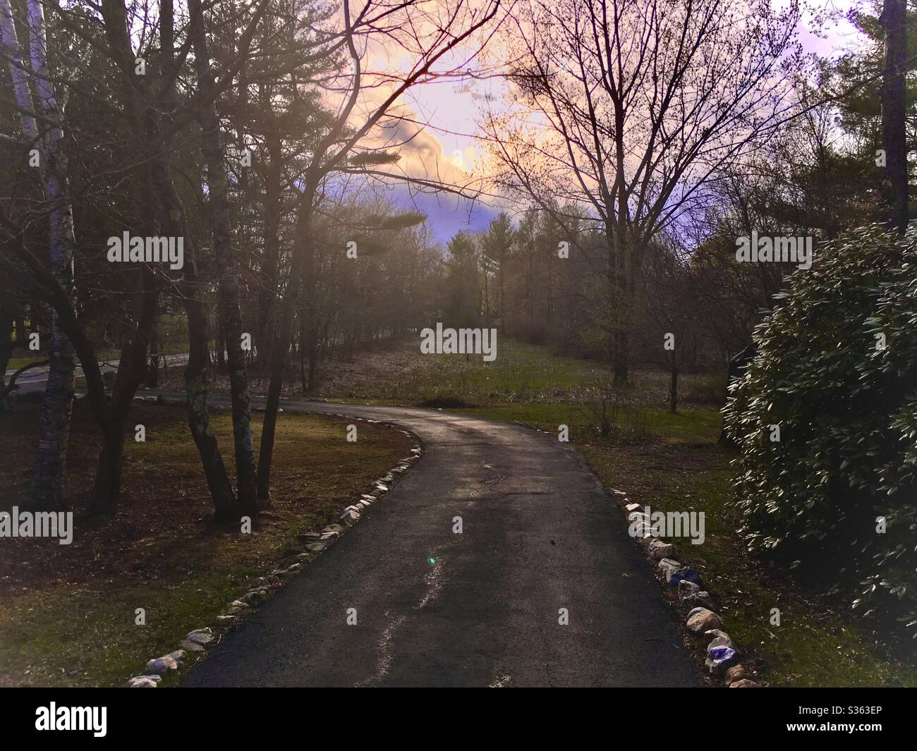 Berkshires serata di primavera - Immagine stock catturata con smartphone