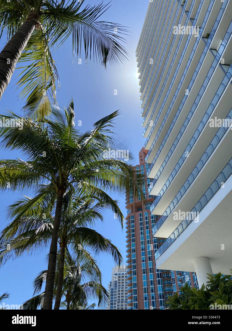 Sorgente South pointe sofi Miami Beach Foto Stock