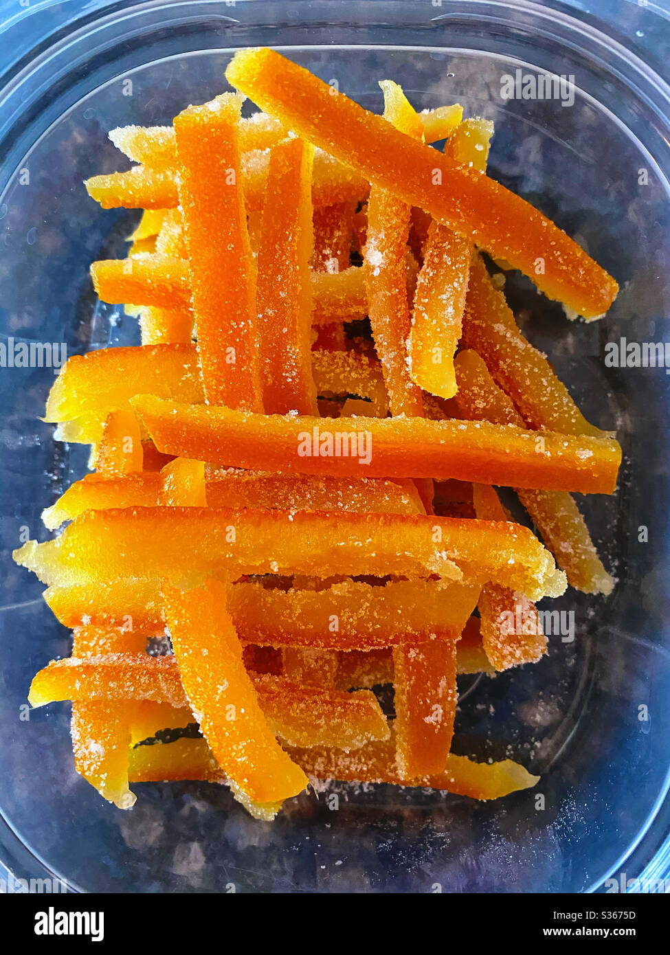Bucce di arancia candite Foto Stock