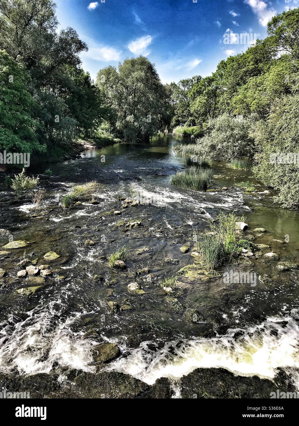 Fiume Ouse che gira Foto Stock