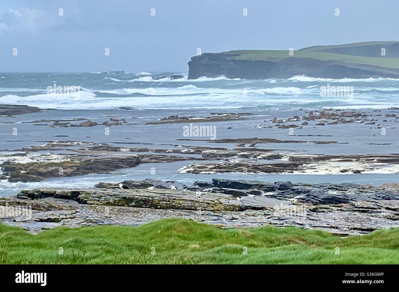Tempesta estiva, Wild Atlantic Way, Irlanda Foto Stock