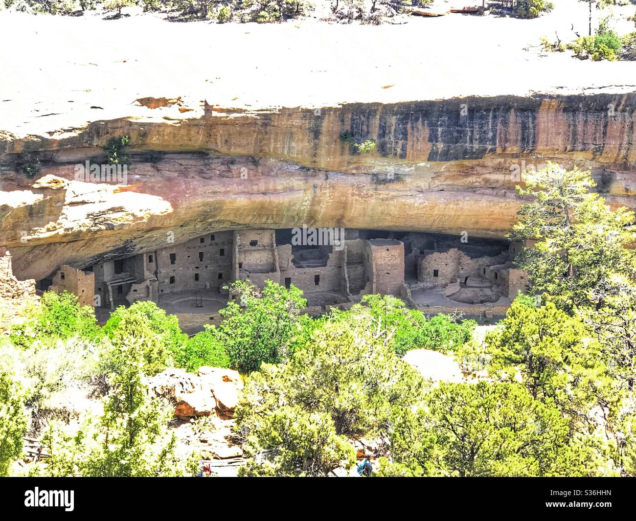 Case di roccia del Parco Nazionale di Mesa Verde Foto Stock