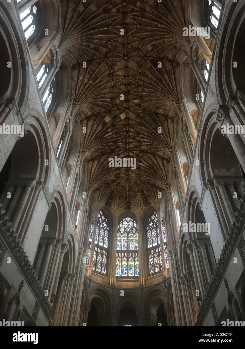 Scatto interno della cattedrale di Norwich, Norfolk, U.K. Foto Stock