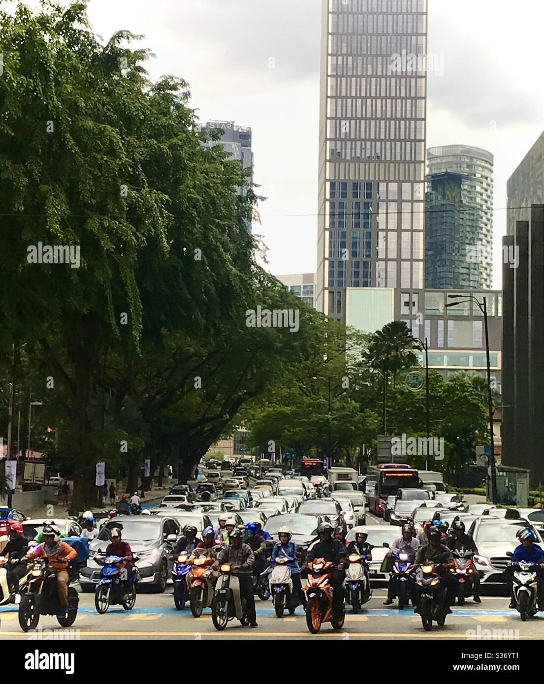 Vivace scena di strada, Kuala Lumpar, Malesia Foto Stock