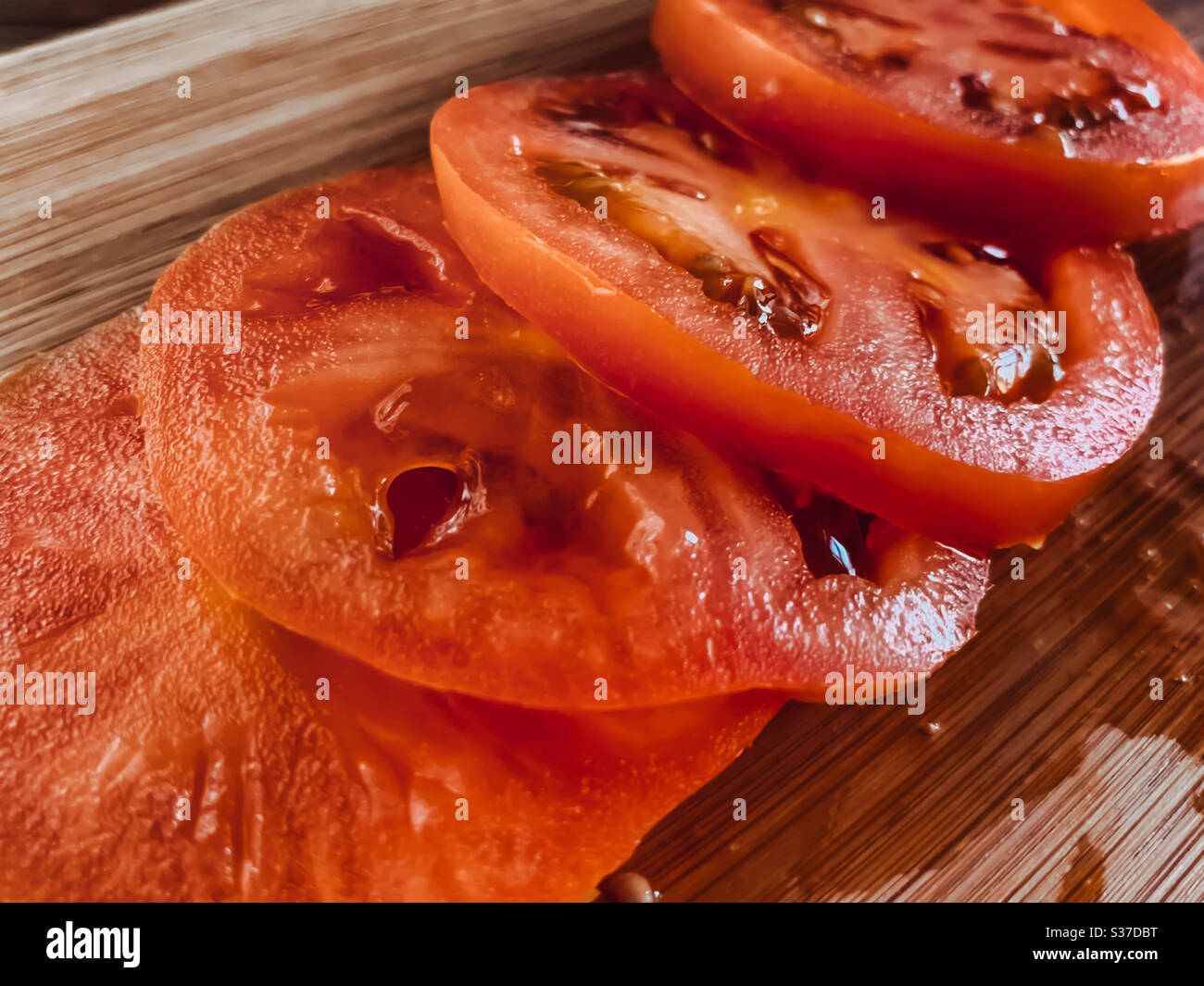 Pomodoro affettato Foto Stock