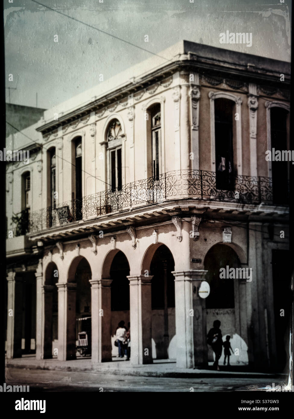 Scena di strada a la Habana Vieja Foto Stock