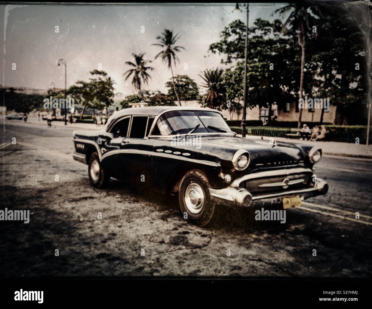 Buick coupé 1953 Super 8 sulle strade di la Habana Vieja, Cuba Foto Stock