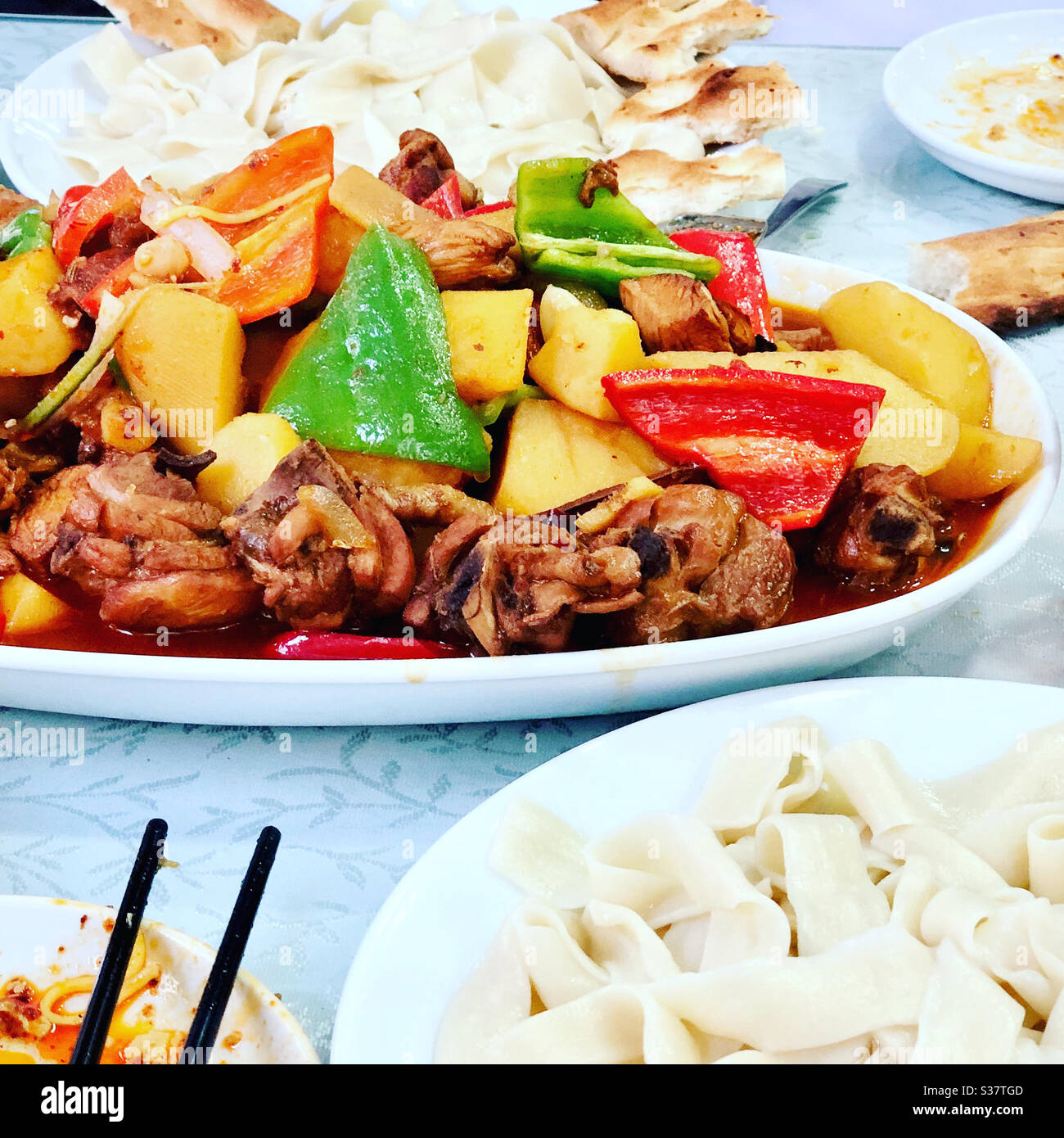 Cibo uyghur yemek Foto Stock