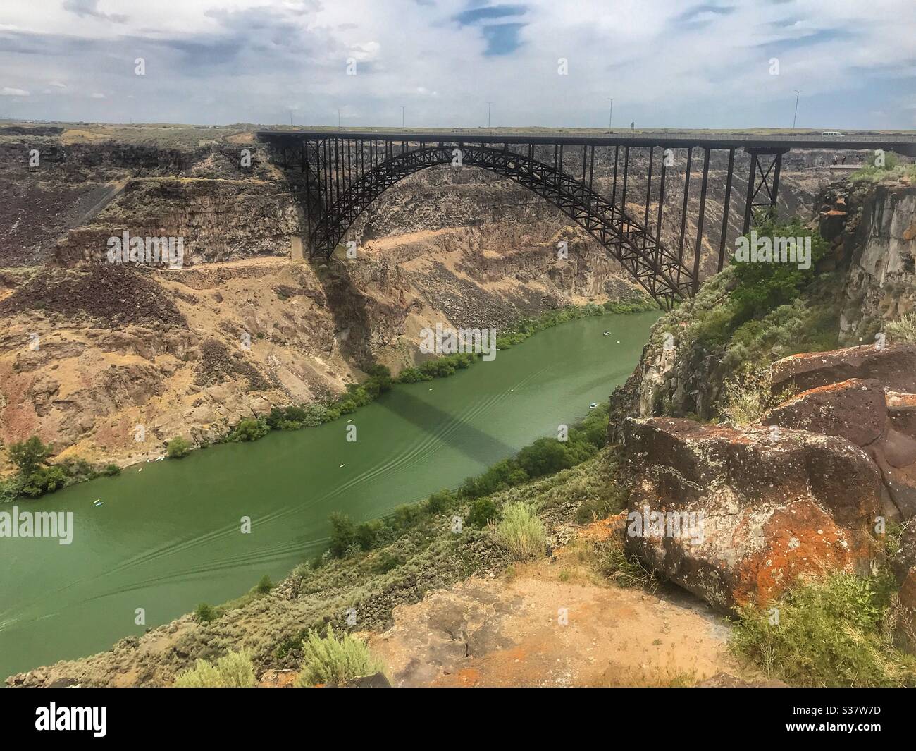 Ponte Perrine a Twin Falls Idaho USA Foto Stock