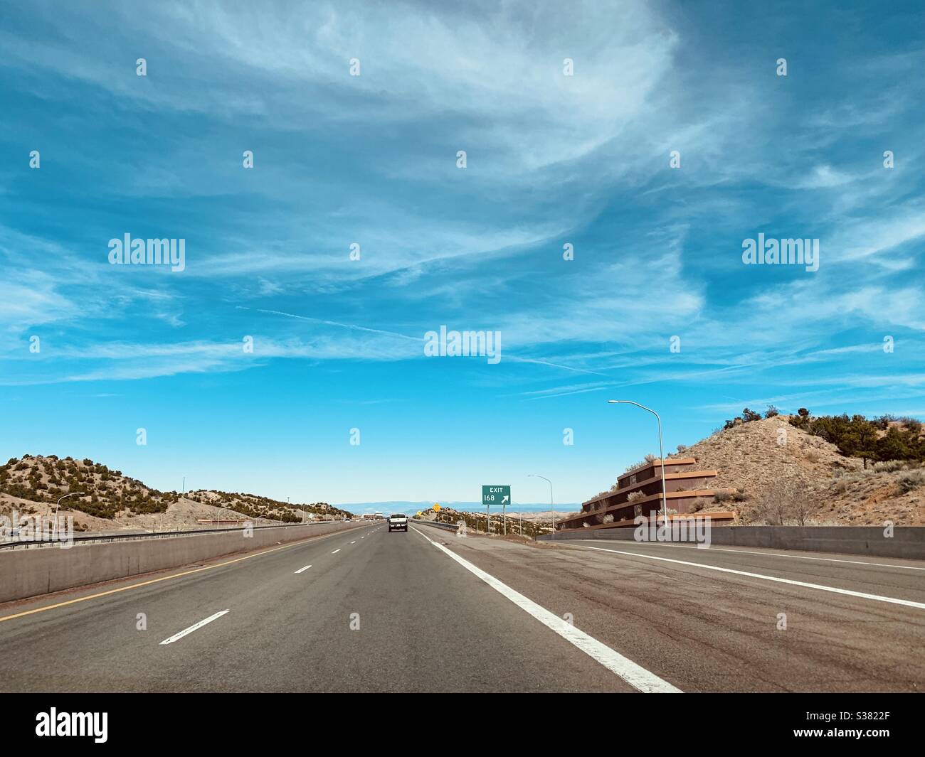 strade aperte a santa fe nuovo messico Foto Stock