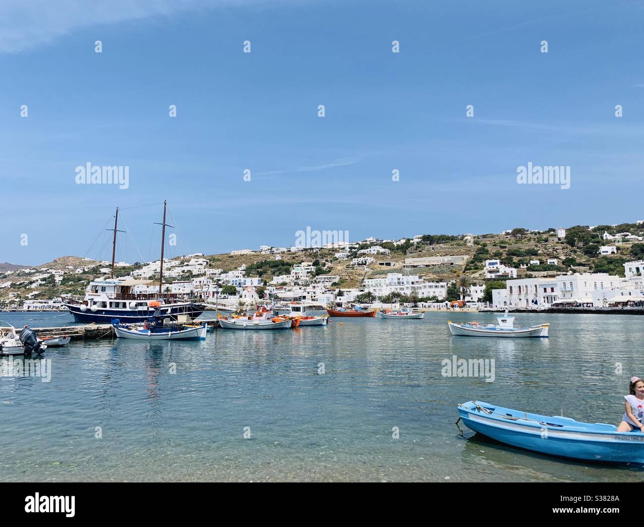 Isola di Mykonos Foto Stock