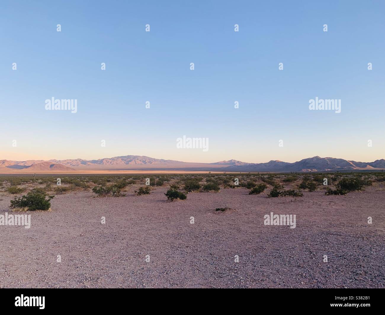 tramonto del deserto Foto Stock