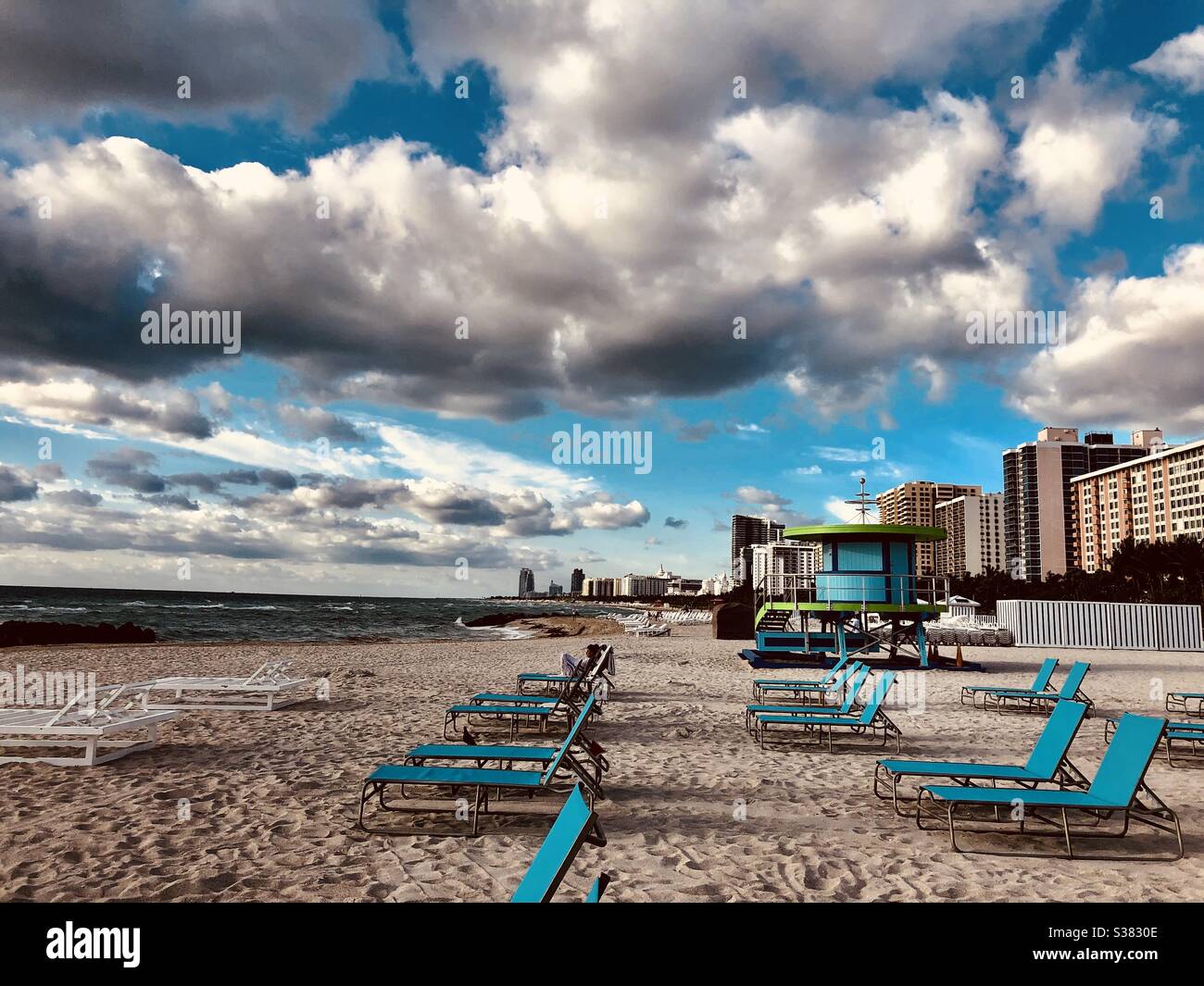 Miami Beach, South Beach, Florida, Stati Uniti d'America - Immagine stock catturata con smartphone