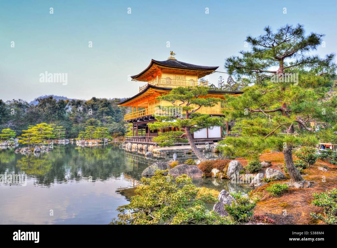 Golden Pavilion (Kinkakuji) Foto Stock