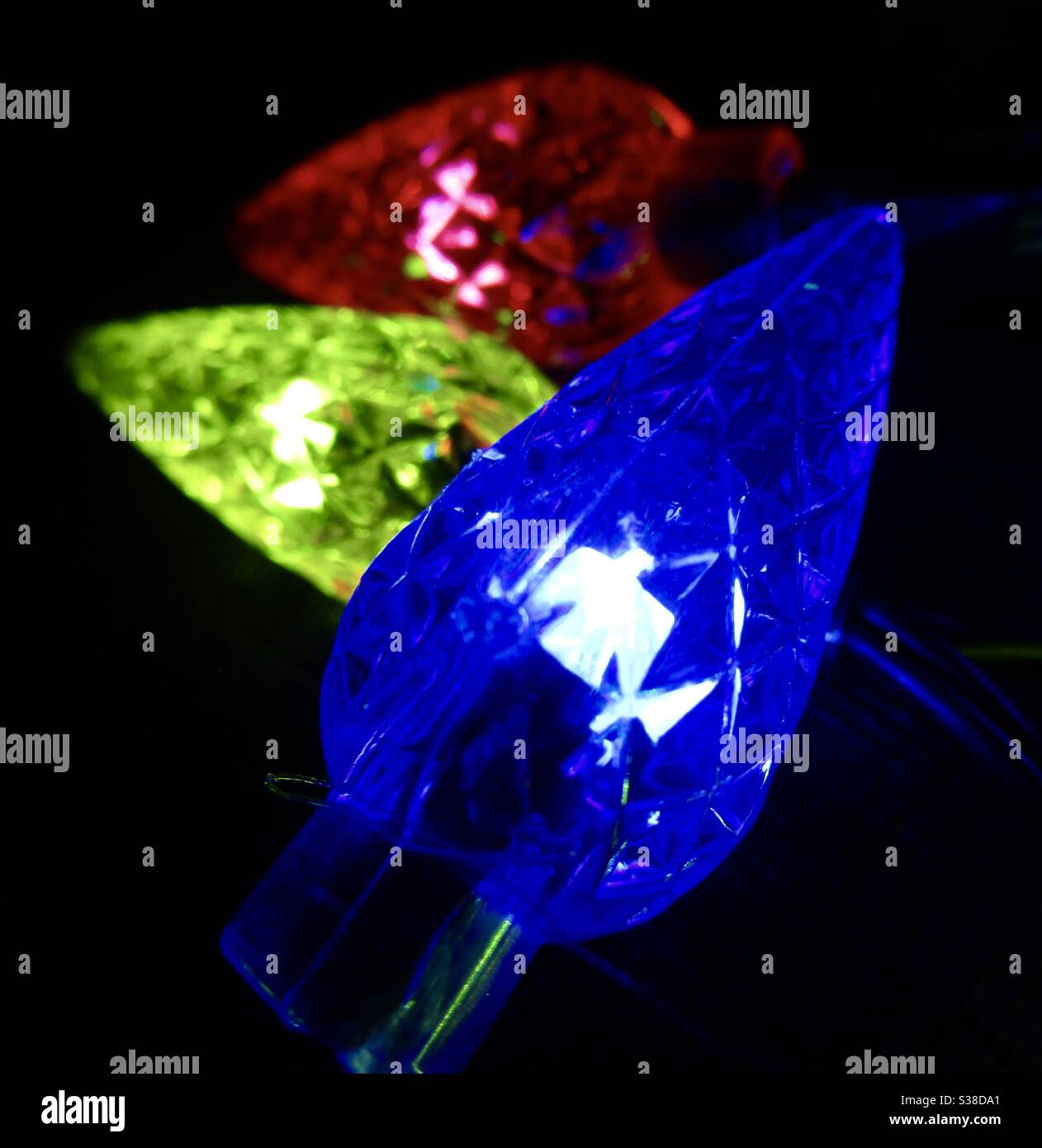 Macro Fotografia - luci di Natale Foto Stock