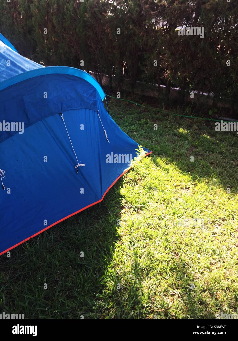 Tenda sull'erba in un campeggio Foto Stock