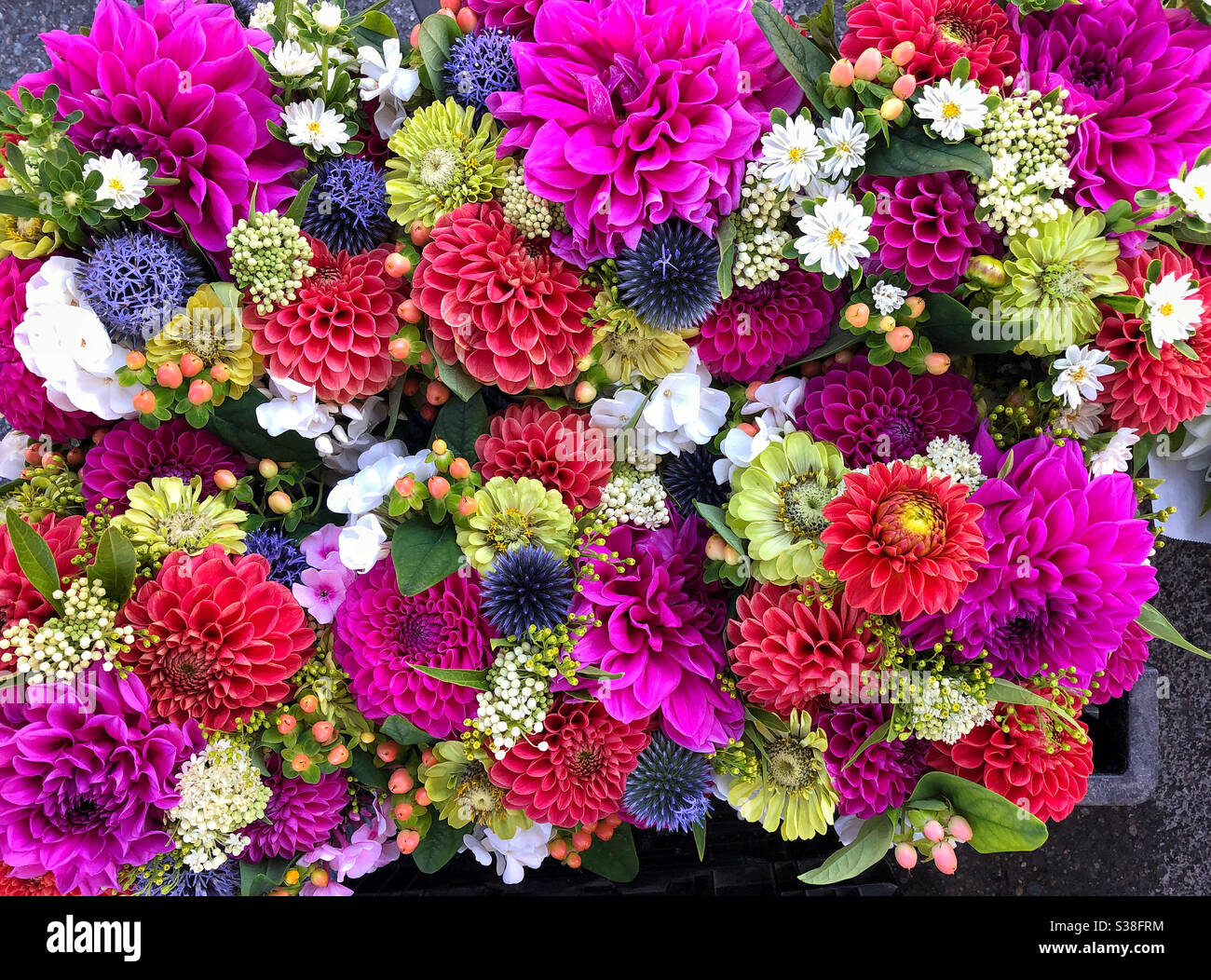 Gli agricoltori mercato di fiori Foto Stock