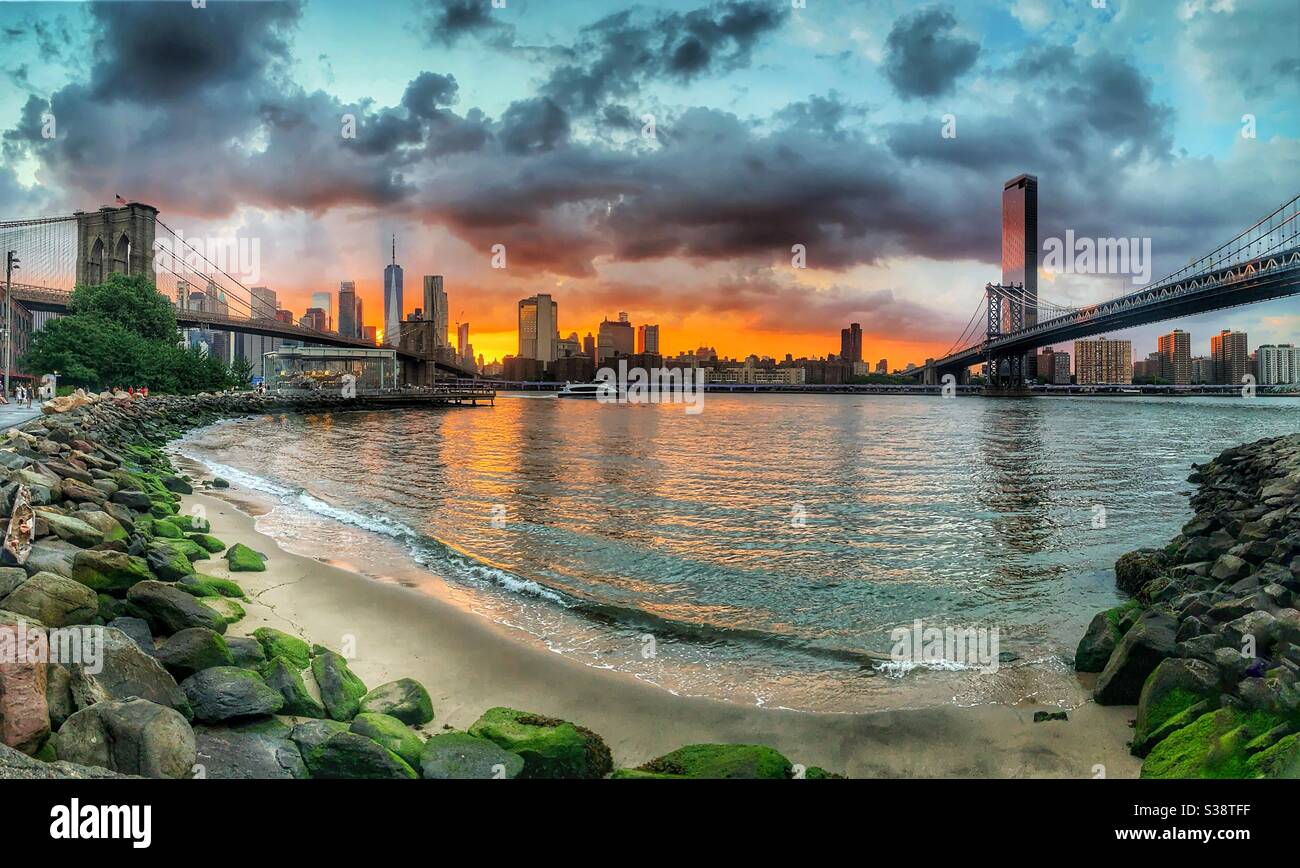 Tramonto di Brooklyn Foto Stock