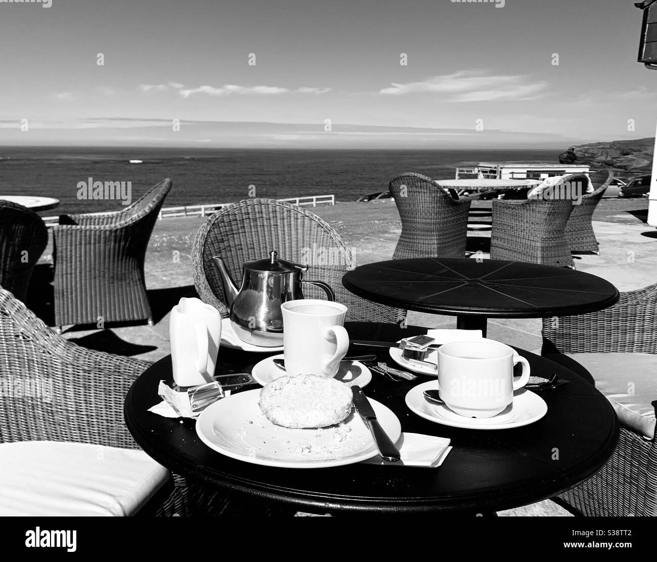 Covid Coffee Morning, Wild AtlanticWay, Irlanda Foto Stock