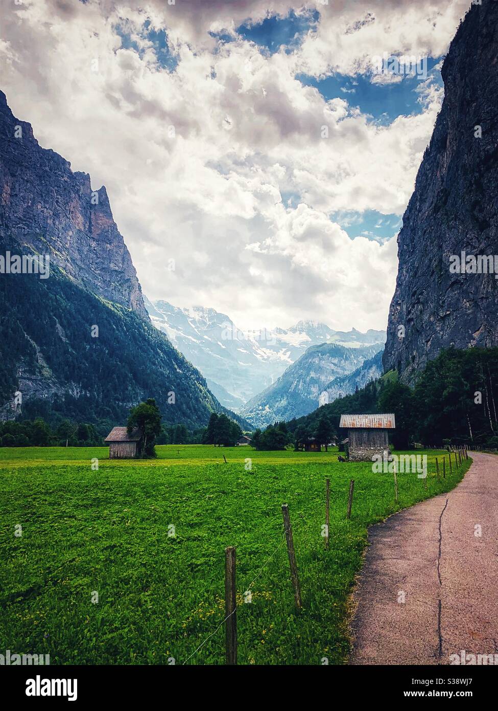 Una valle magica della Svizzera 🇨🇭 ❤️ Foto Stock