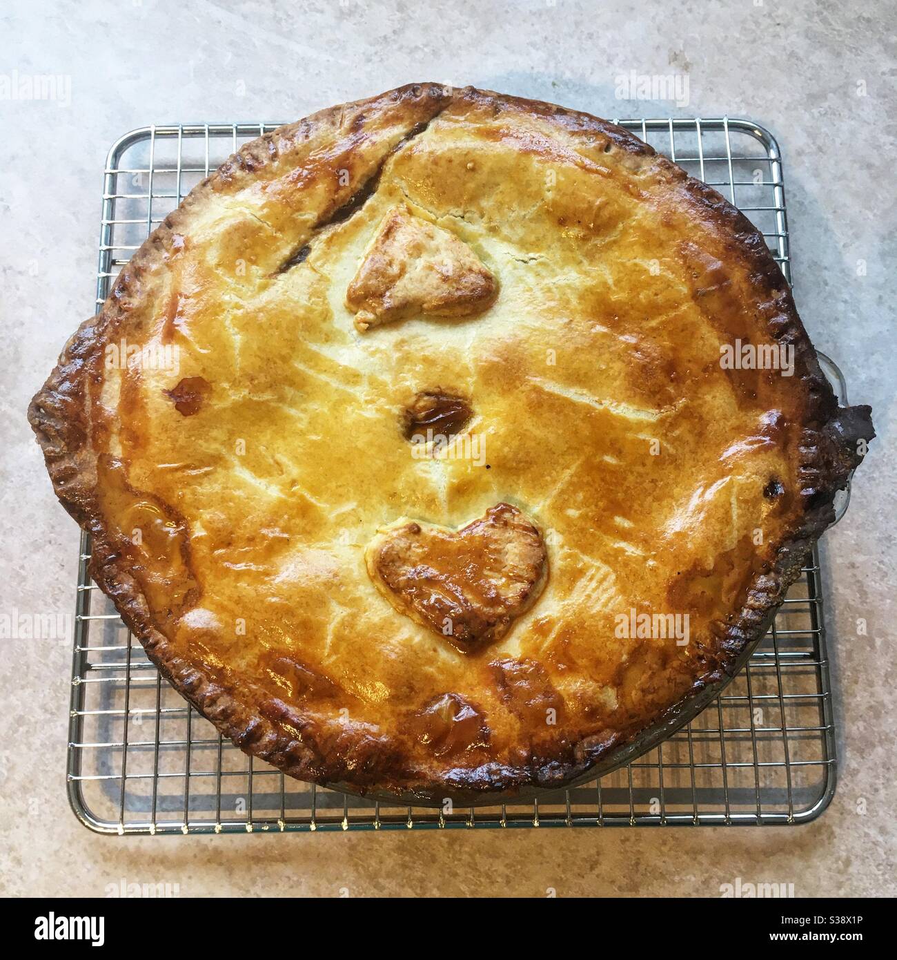 In casa la torta di mele - Immagine stock catturata con smartphone
