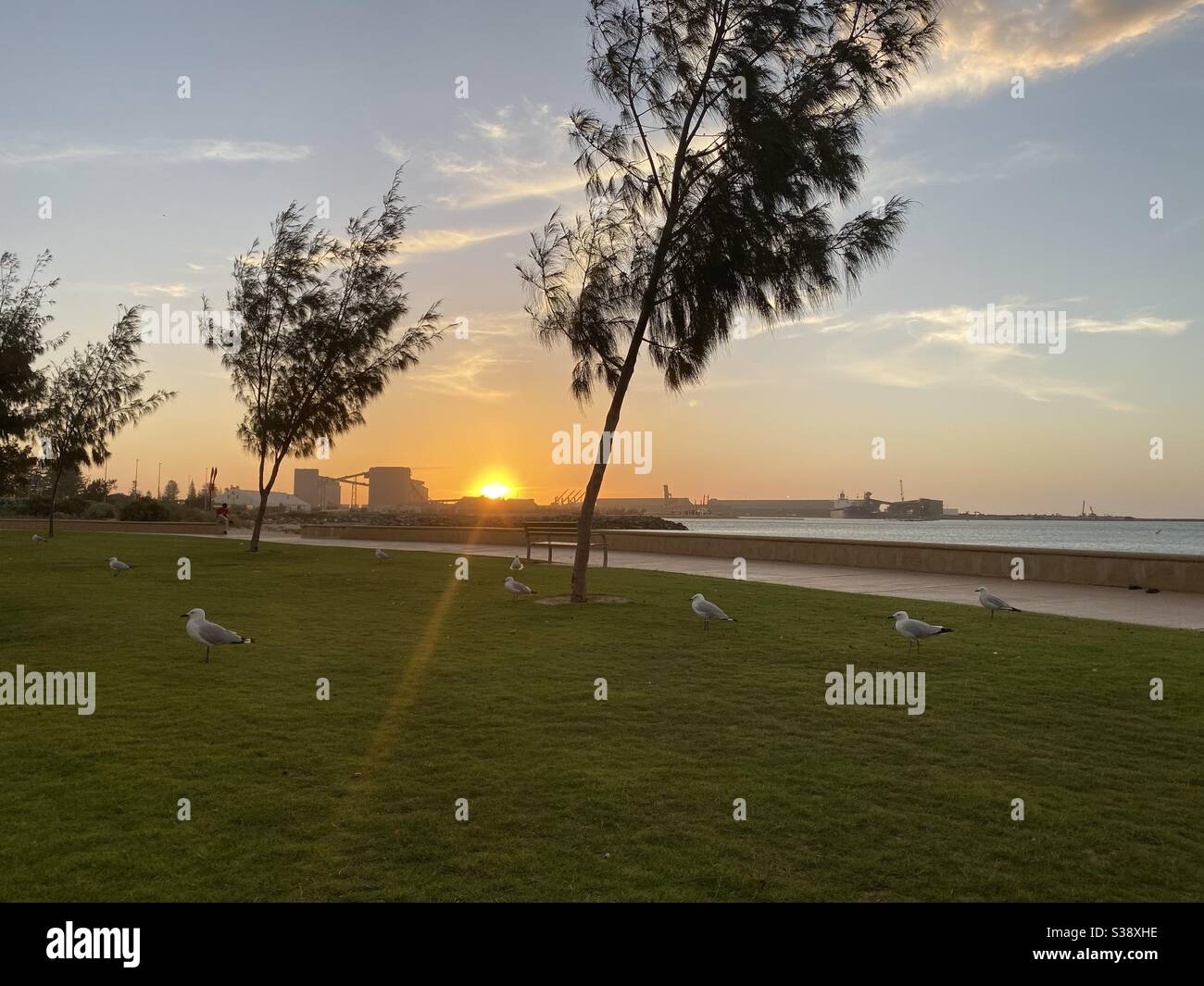 Tramonto su Geraldton, Australia Foto Stock