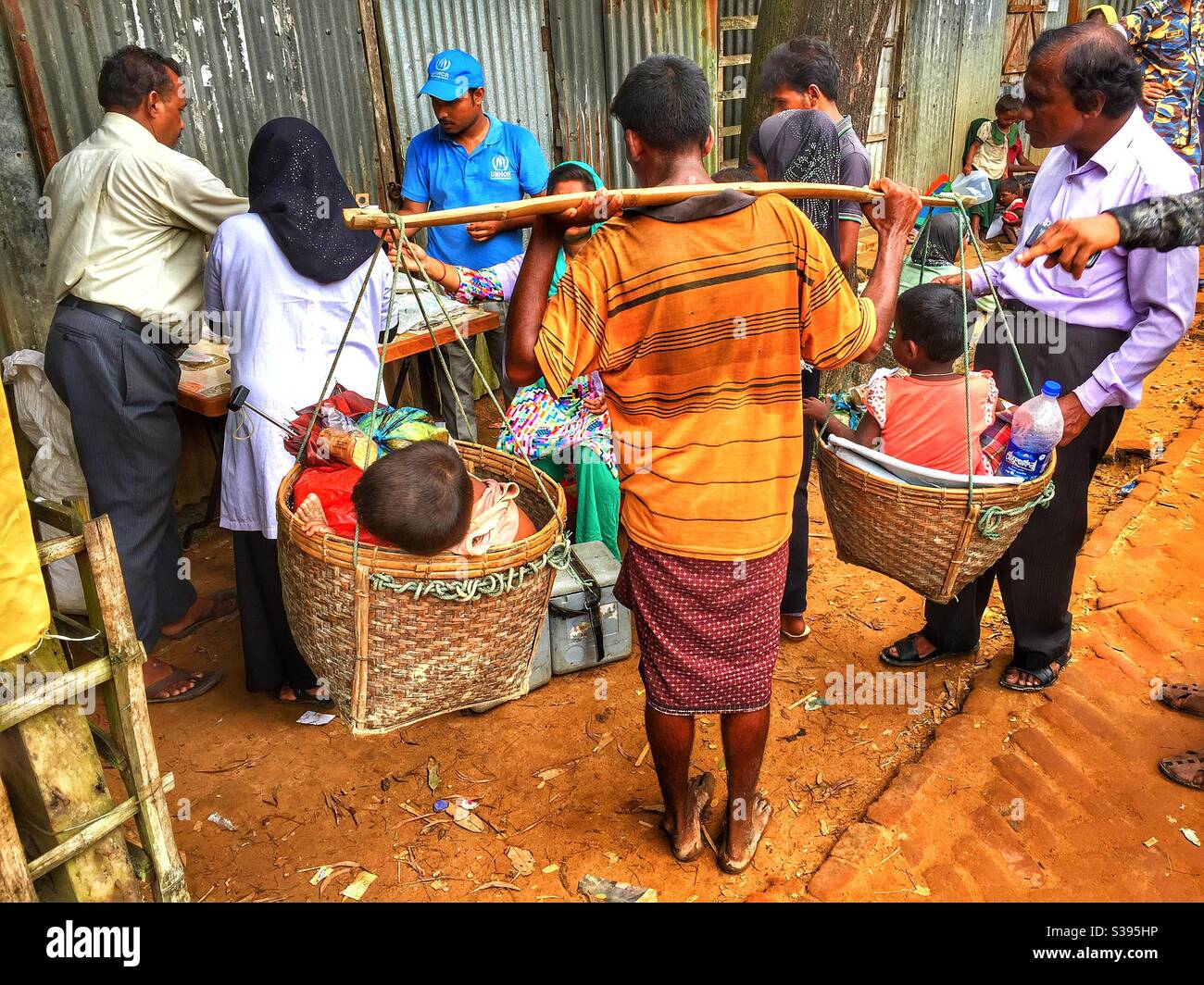 Rohingya crisi di rifugiati Foto Stock