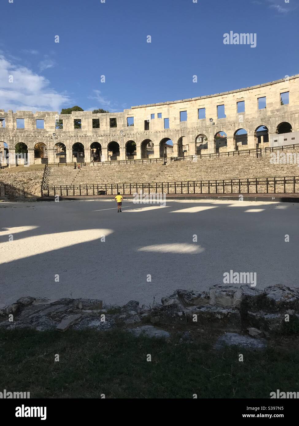 Anfiteatro Romano a Pola, Croazia Foto Stock