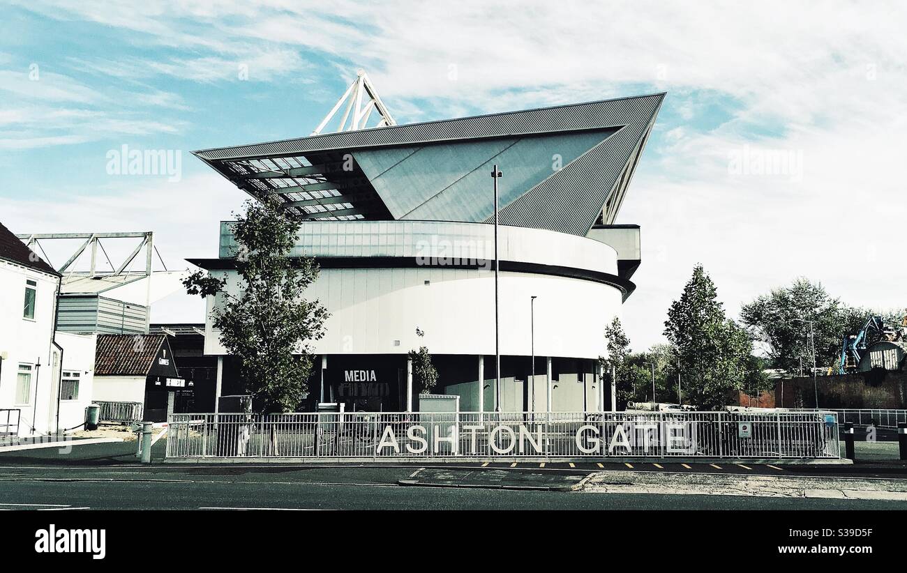 Ashton Gate Stadium a Bristol, Inghilterra, Regno Unito, sede del Bristol City Football Club (BCFC) Foto Stock