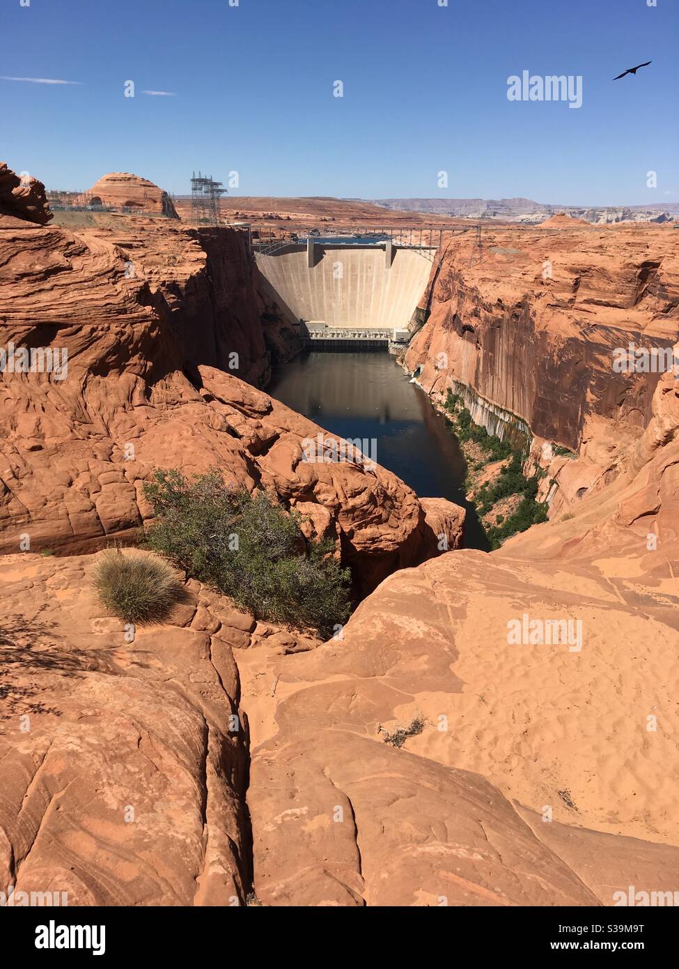 Glen Canyon Dam, Arizona - Immagine stock catturata con smartphone